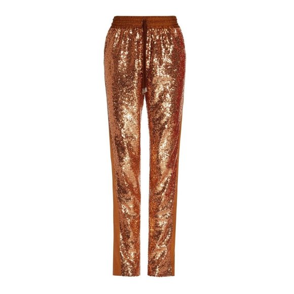 Prabal Gurung Metallic High-rise Sequin TROUSERS - Picture 2 of 15